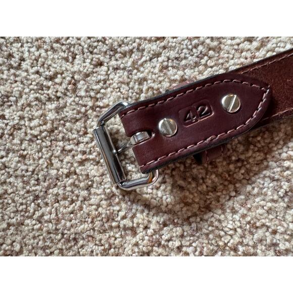 BullBelts the Bull Belt 100% Full Grain Leather Dark Brown Made in USA Western - Picture 3 of 4